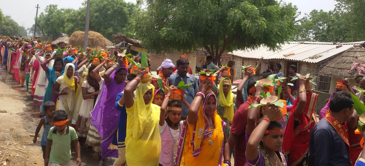 The Kalash Yatra for the idol of Pran Pratishtha
