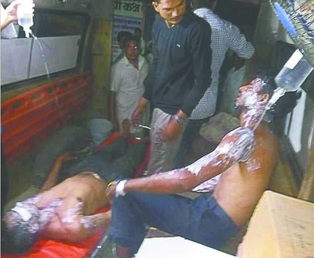 Conflict in two sides, acid attack on one side