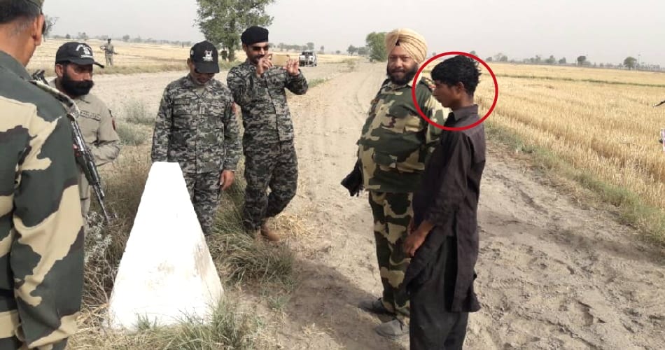Pakistani boy entered the Indian border at ferozepur area