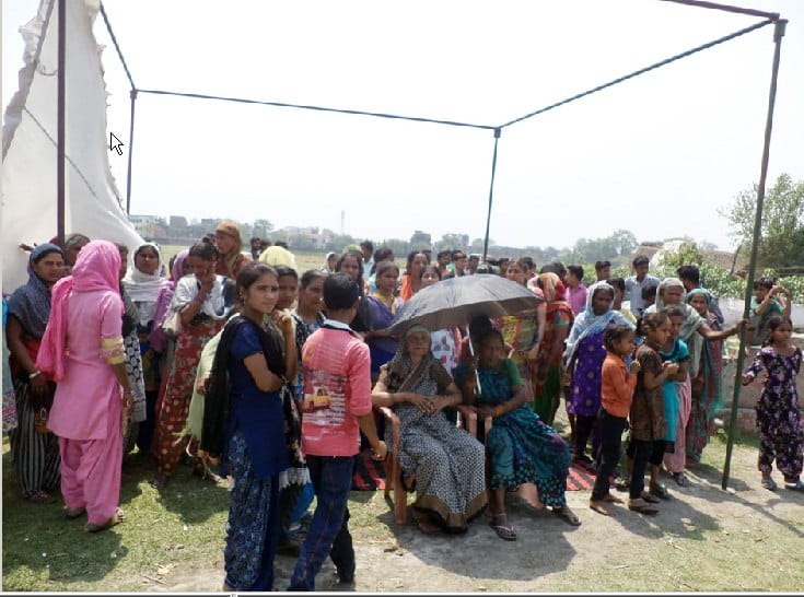 Villagers descended against the burial site in the population