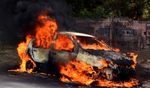 Fire and truck fire