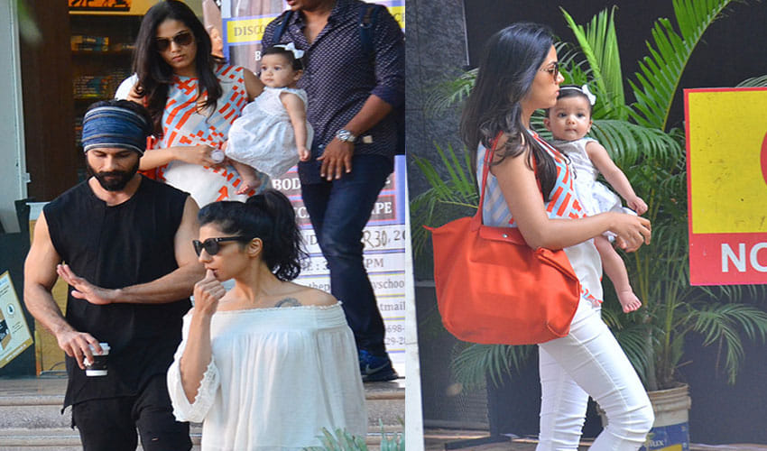 Shahid Kapoor Spotted With Wife Meera & Daughter Misha On A Lunch Date