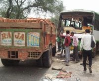 kaithal, bus tractor bhidant
