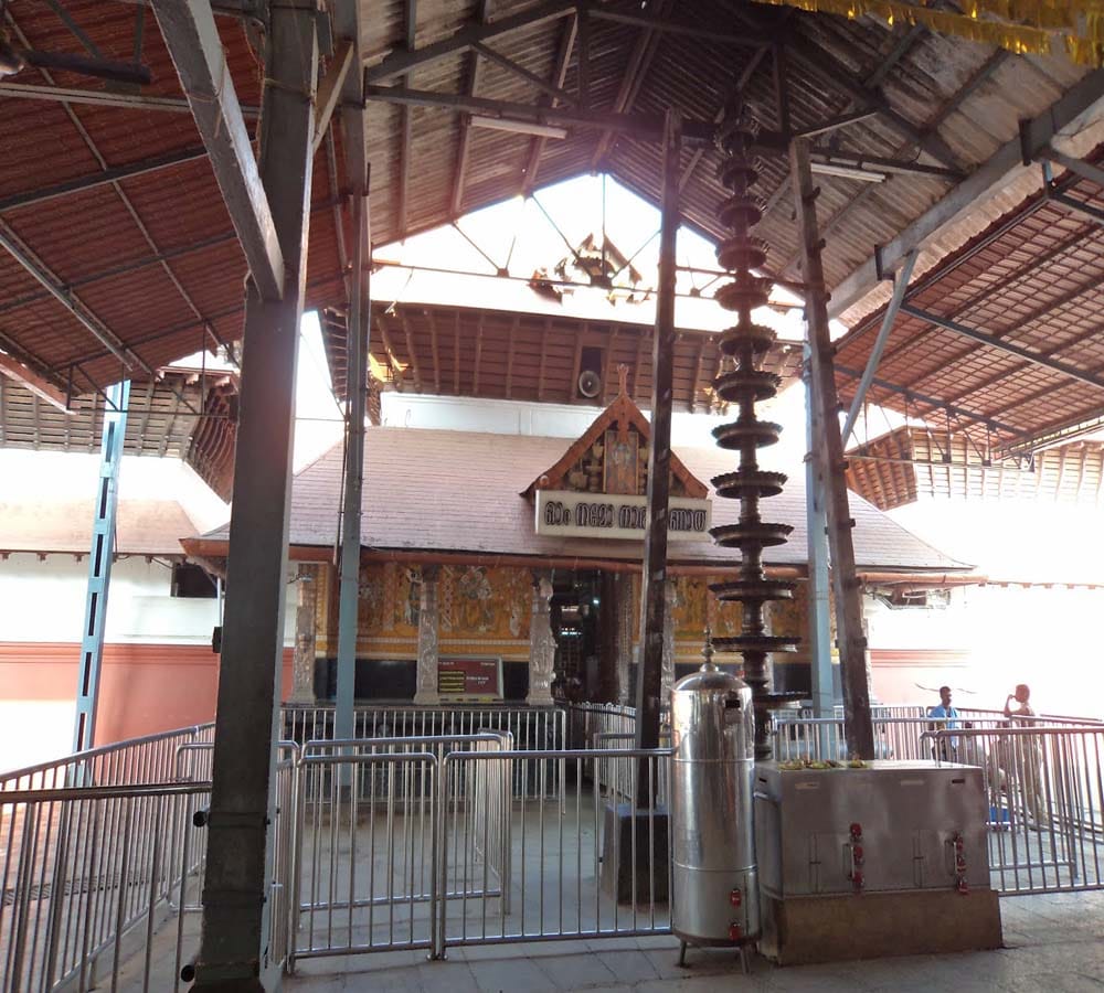 Elephants are donated by devotees to the temple