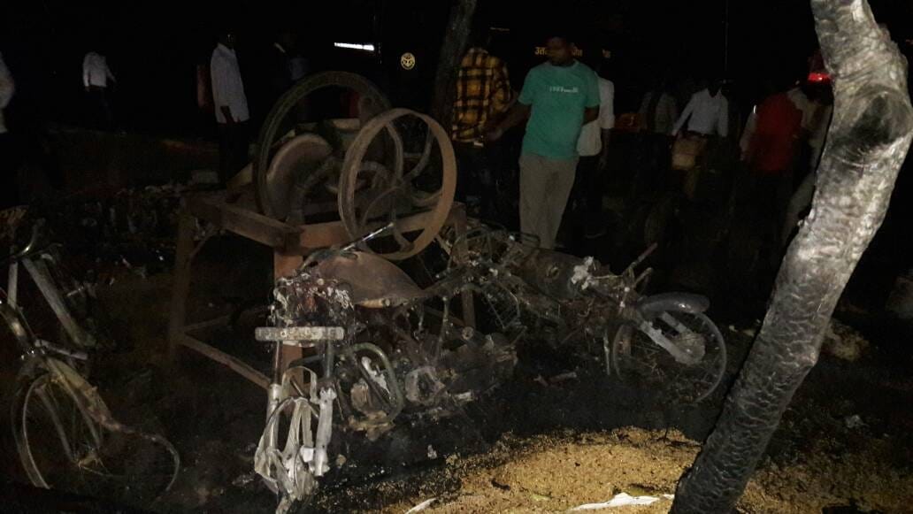 fire in madiyaon in Lucknow.