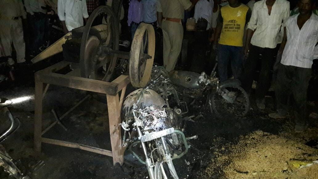 fire in madiyaon in Lucknow.