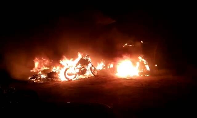 fire in madiyaon in Lucknow.