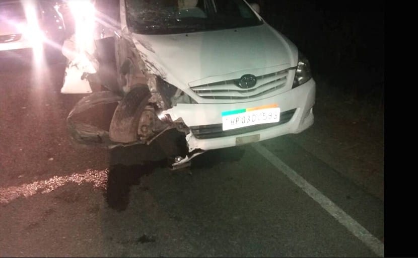 Bike Rider Killed in BJP President Satpal singh Satti Car Accident at Una.