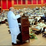 लोगों को संबोधित करते अमित शाह