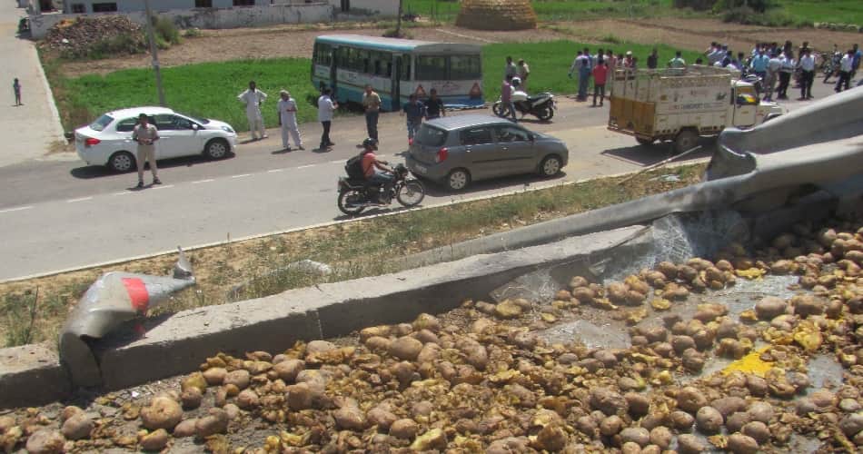 bus accident in haryana