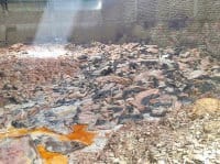 fire in oil factory