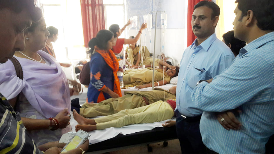 girls suddenly ill in school
