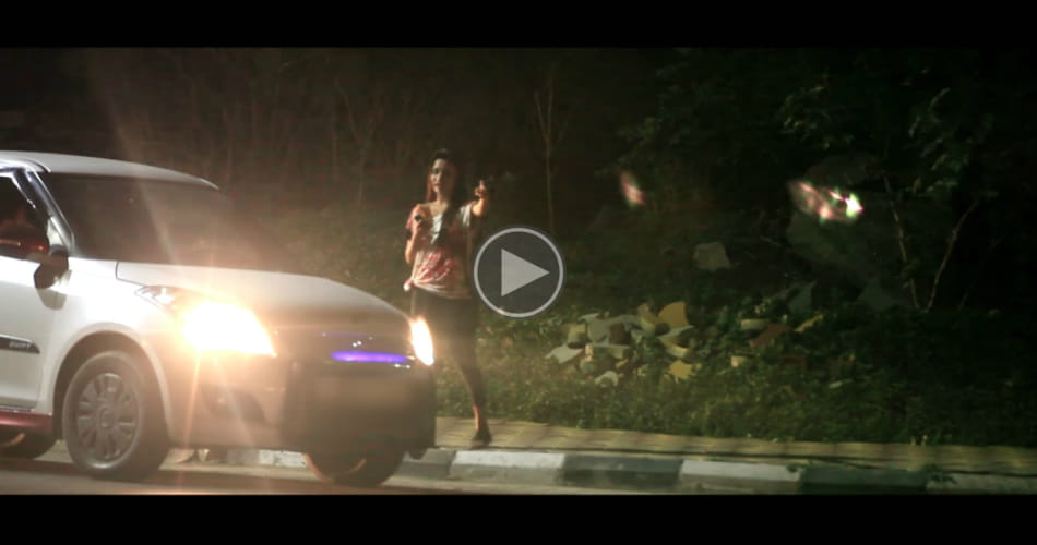 Girl On The Road At Night, Social Experiment