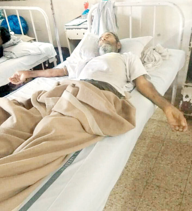man having 75 pins got inside his body