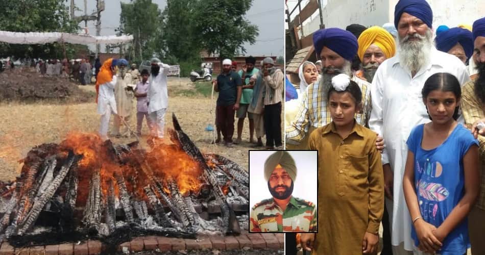 paramjit singh funeral, was martyred in jammu kashmir