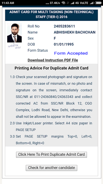 SSC issued permit letter for Abhishek Bachchan