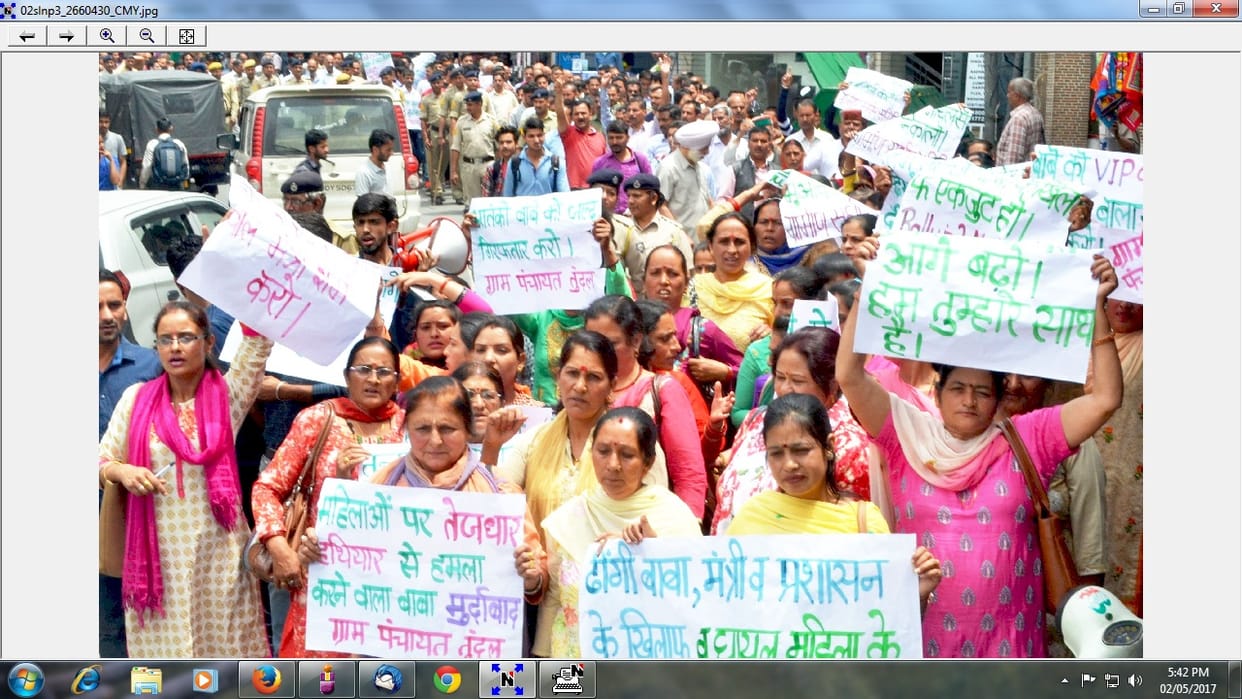 People of solan city aggitation aganist baba
