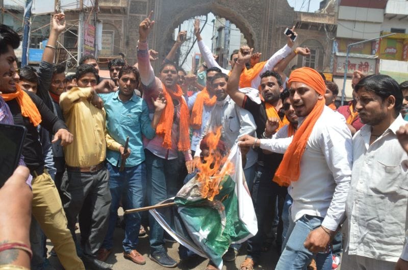 anger against Pakistan in mathura