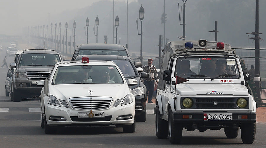 After Beacons banned, VIPs go to town with sirens and hooters