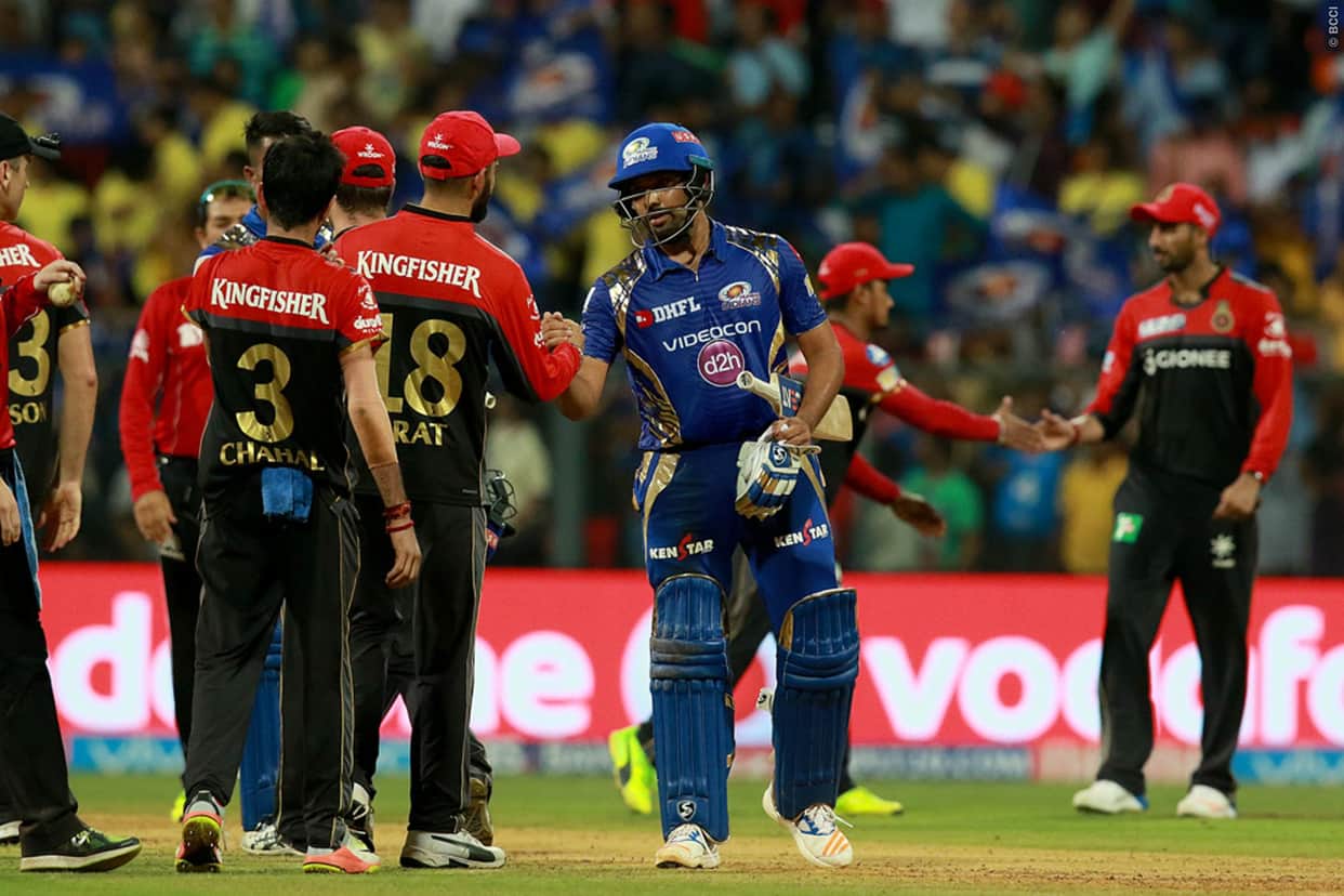 royal challengers bangalore vs mumbai indians match four superb records