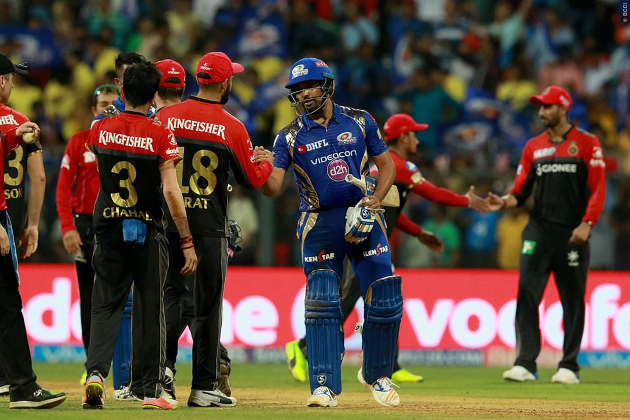royal challengers bangalore vs mumbai indians match four superb records