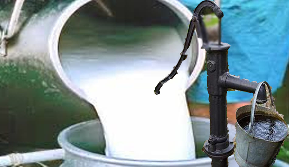 white poison prepared on handpumps 