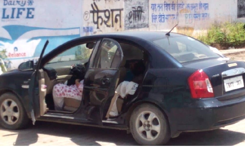 Three Dead Bodies Found in A Car at Ponta, live photos.