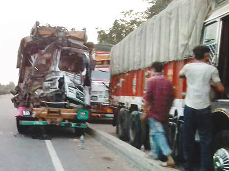 One killed, 12 injured in road accidents
