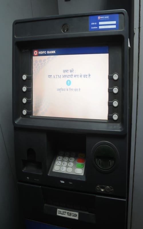 no cash in atm near tajmahal in agra 