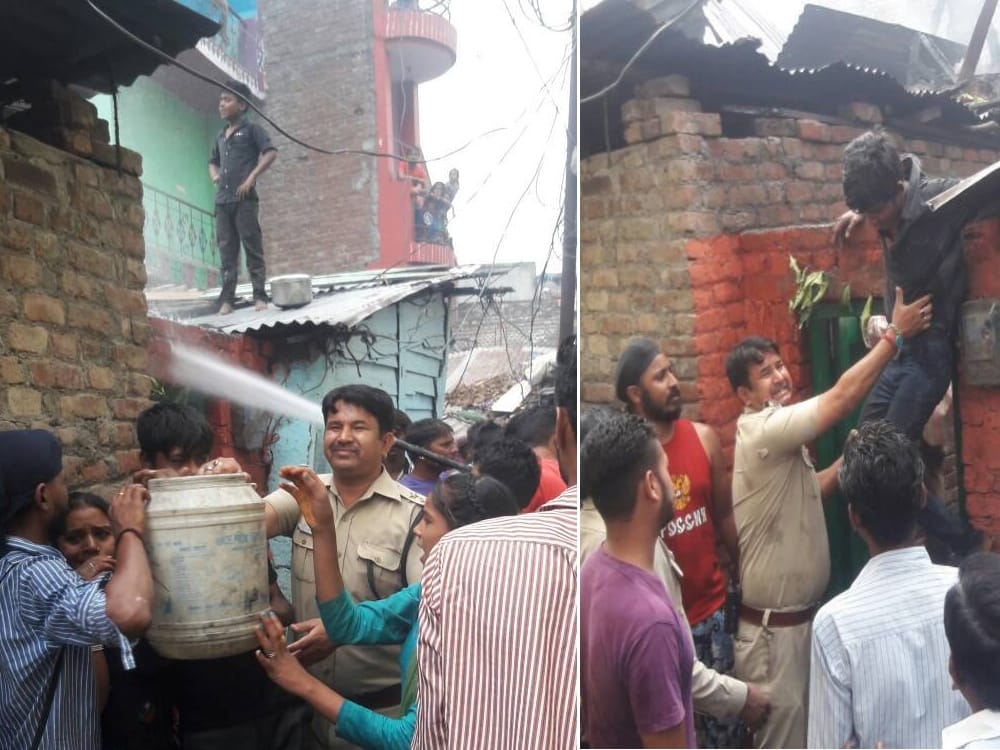 house caught fire in dehradun near police station