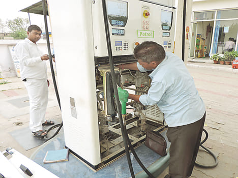 Authorities investigated petrol pump