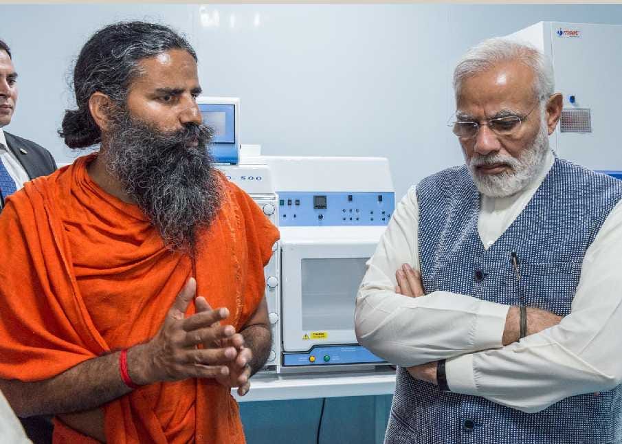 Ramdev talks modi about the false picture of his death 