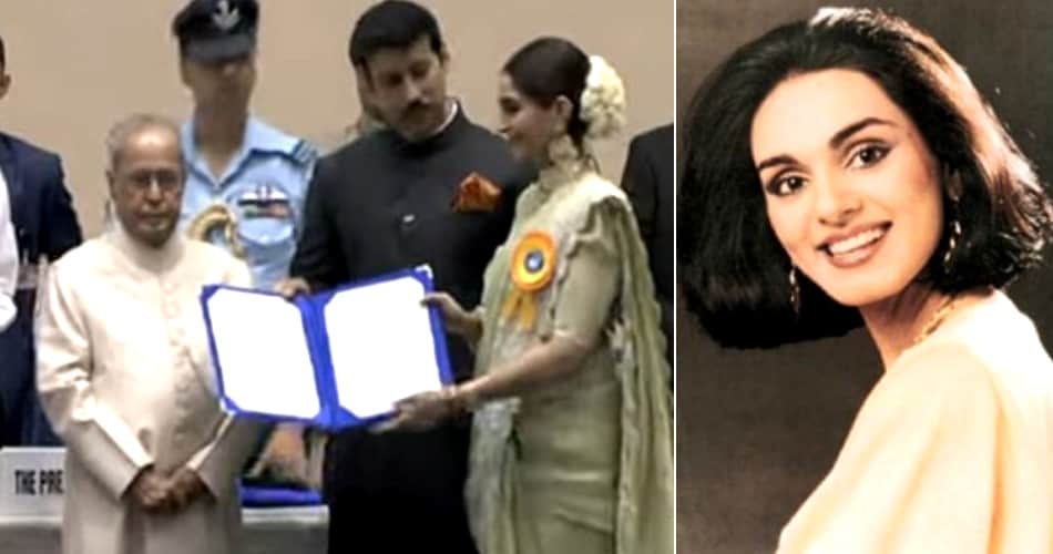 Sonam Kapoor receives award for film Neerja