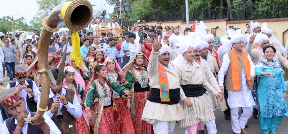 BJP national President Amit Shah Roadshow from Kangra Airport to Palampur