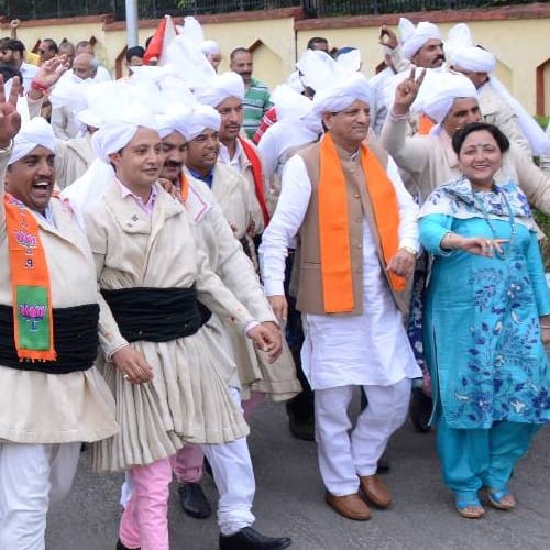 BJP national President Amit Shah Roadshow from Kangra Airport to Palampur