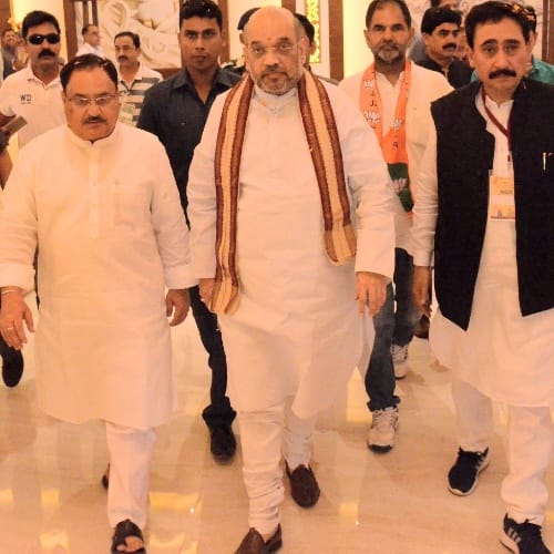 BJP national President Amit Shah Roadshow from Kangra Airport to Palampur