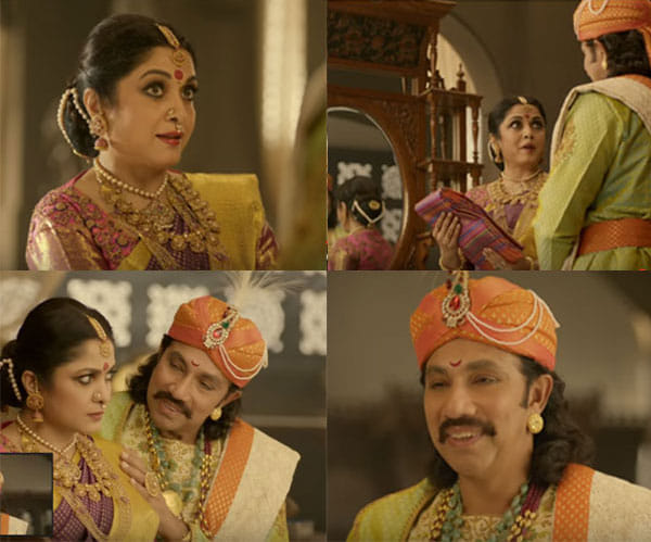 bahubali katappa and shivgami royal romance in a ad video 