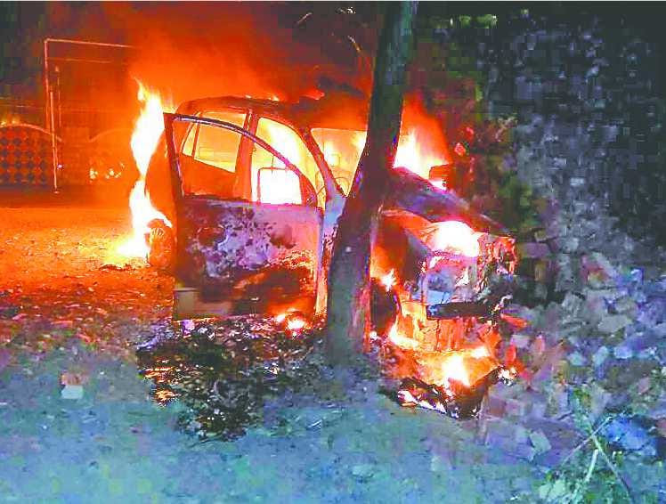  car caught fire during drive