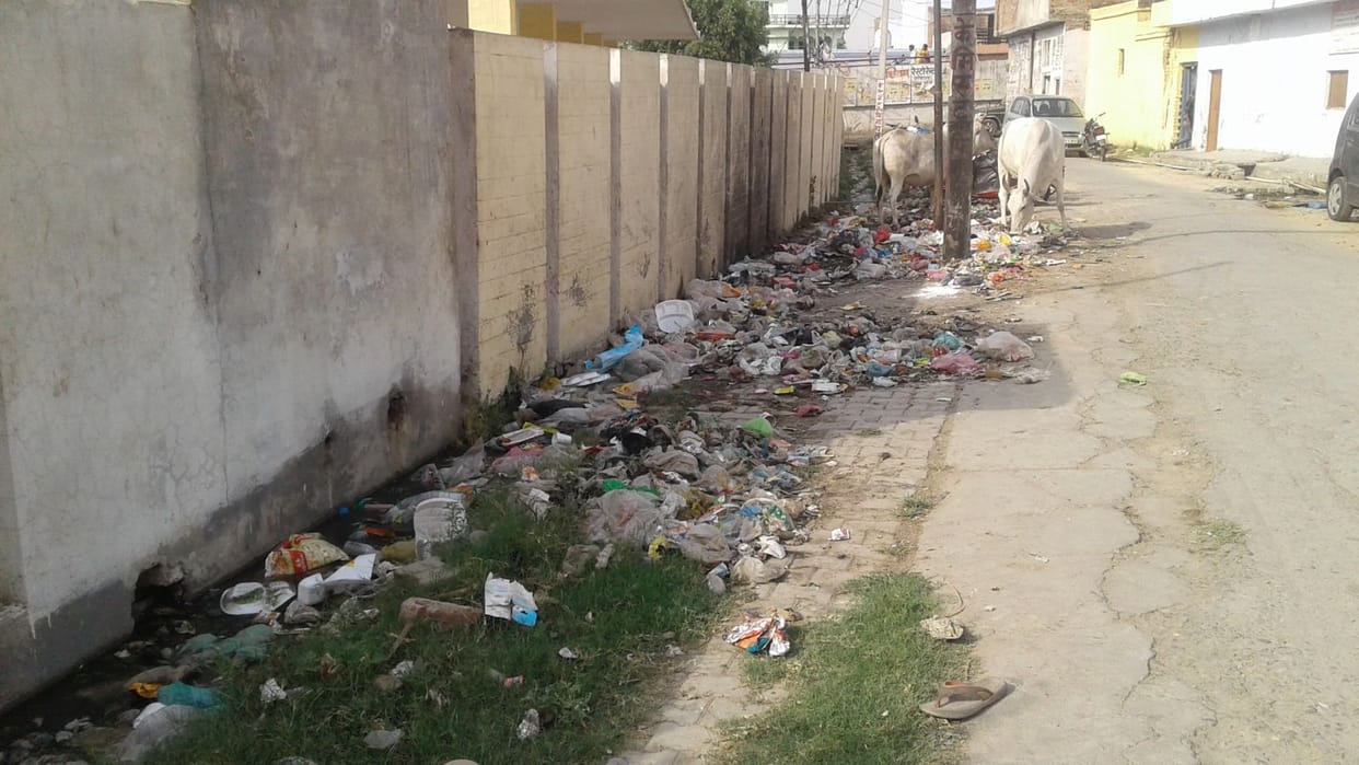 City-made garbage pile, people upset