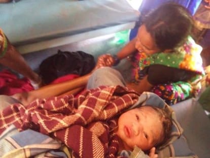 In moving train a student helped lady for delivery 