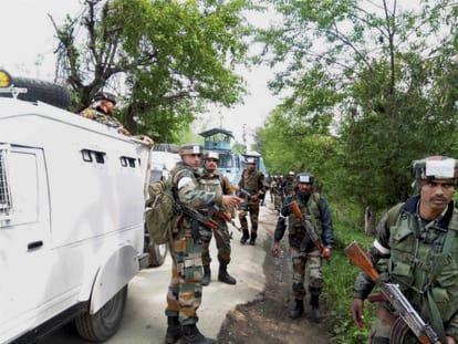 Terrorists attack Army patrol party at Saimooh village in Pulwama's Tral,