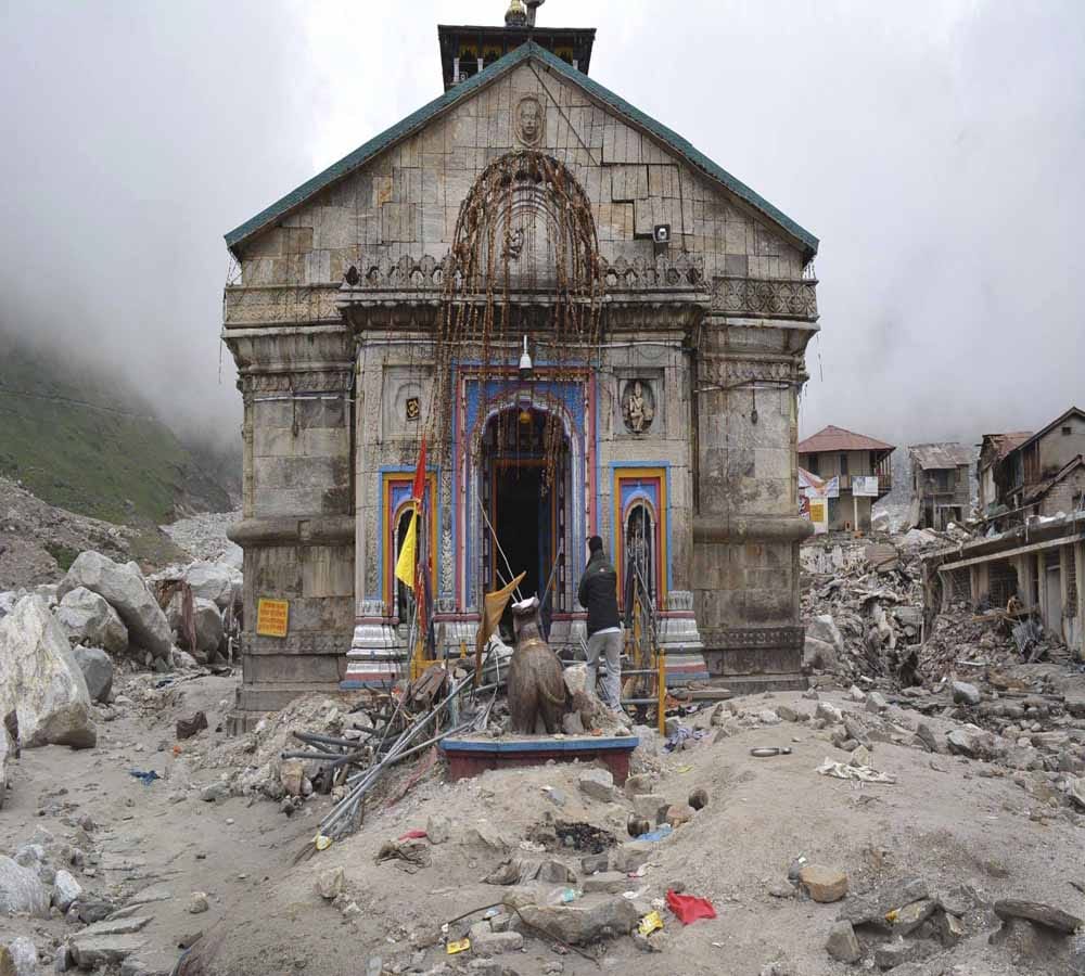 bheem shila saved kedarnath temple from flash flood