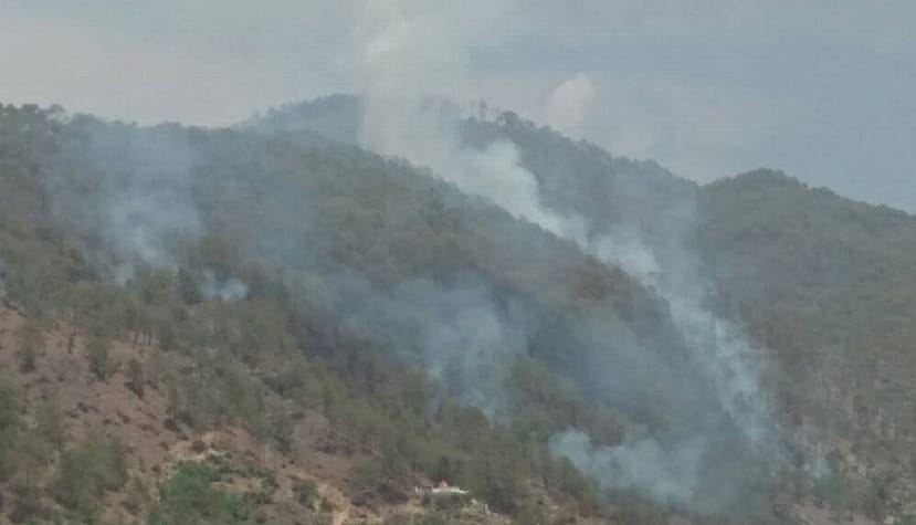  A fire broke out in the jungles of Central Gananath, Simkhola, Sopakot