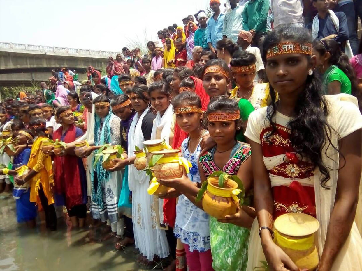 Sacrifice started with the Kalash Poojan