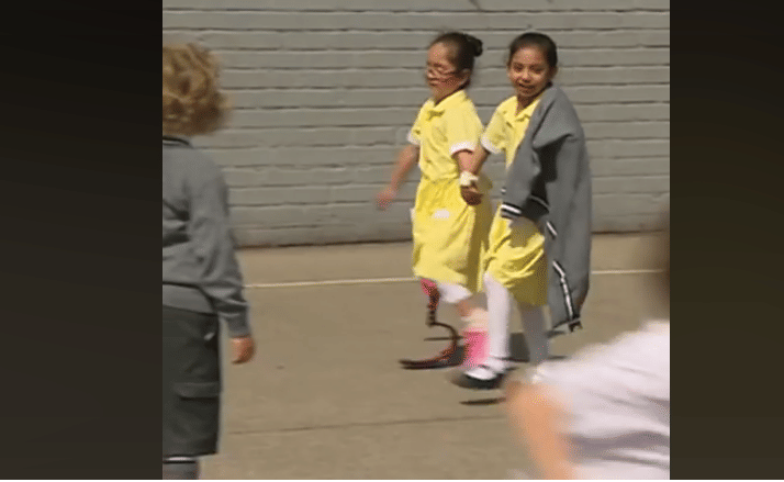 7 year old Indian girl Anu runs on running blade in uk