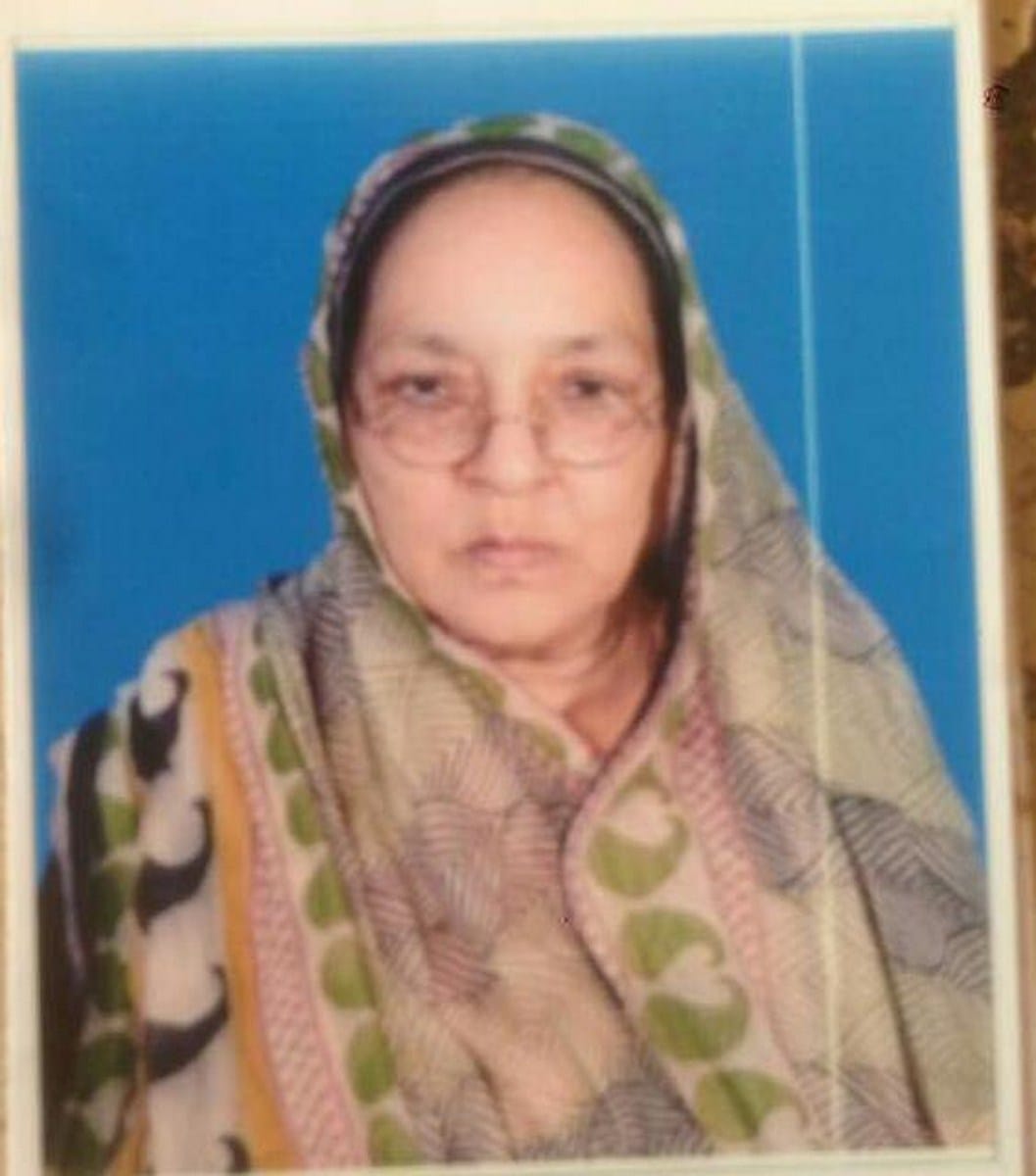 An old women died in a accident