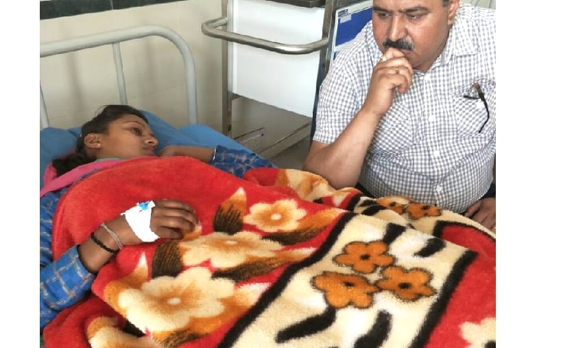 Baksho Devi Admitted in Haroli Hospital.