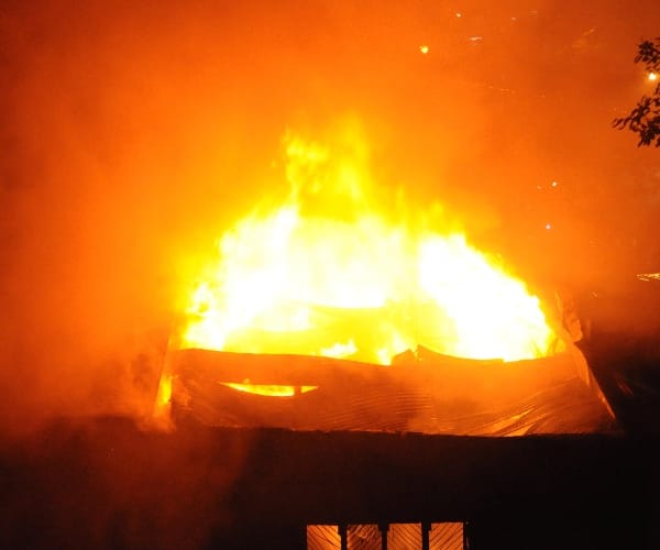 fire in a godown in Lucknow.