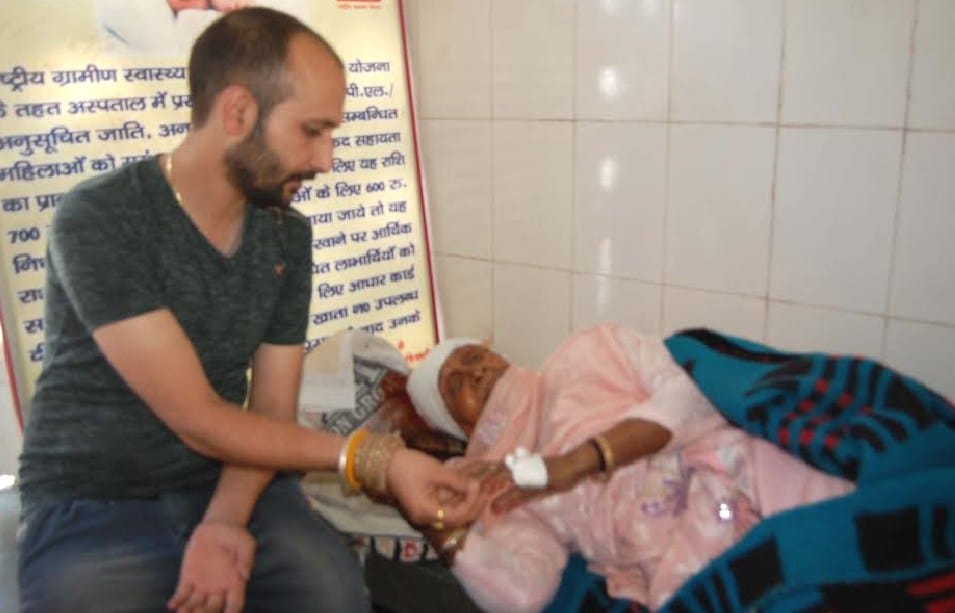 A Son Attacked His Mother at Hamirpur.