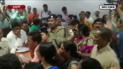 RUCKUS IN CAMP OF MINISTER PRAKASH PANT AT HALDWANI